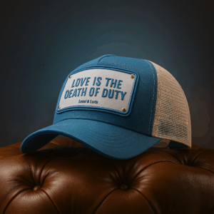 Love is The Death of Duty Unisex Trucker Cap