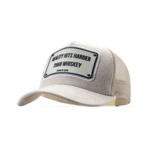 Life Hits harder than whisky Unisex Trucker cap