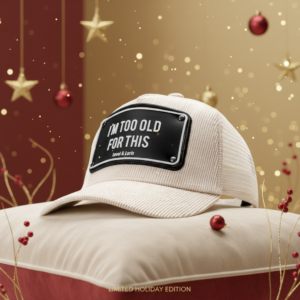 I am Too Old For This ( Corduroy White Edition ) Unisex Trucker Cap